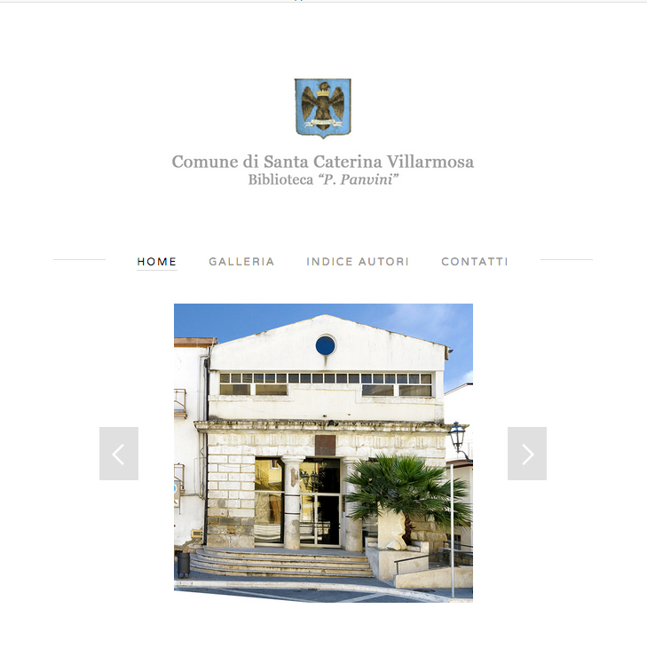 Sito Biblioteca Panvini Comune Santa Caterina Villarmosa - Realizzazione siti web Caltanissetta