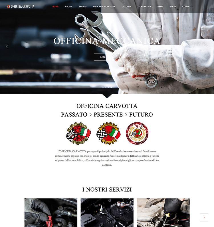 Sito Officina Carvotta - Realizzazione siti web Caltanissetta